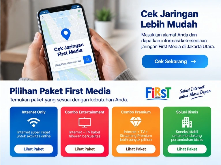 cek jaringan First Media